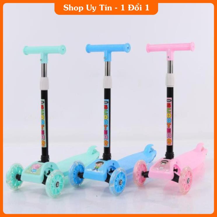 Giao hỏa tốc HCM - Xe Scoter, Xe Trượt, xe chòi chân Cho Bé Bánh Có Đèn ,Có Nhạc, có ghế 3 in 1 Chịu Lực lên tới 90KG