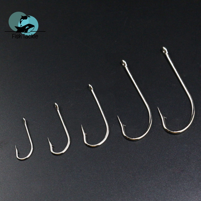 Set 10 Lưỡi Câu Cá Bằng Thép Carbon Cao Cấp 8# 4# 2# Móc Câu Cá 1/0 3/0 Chuyên Dụng Chất Lượng Cao