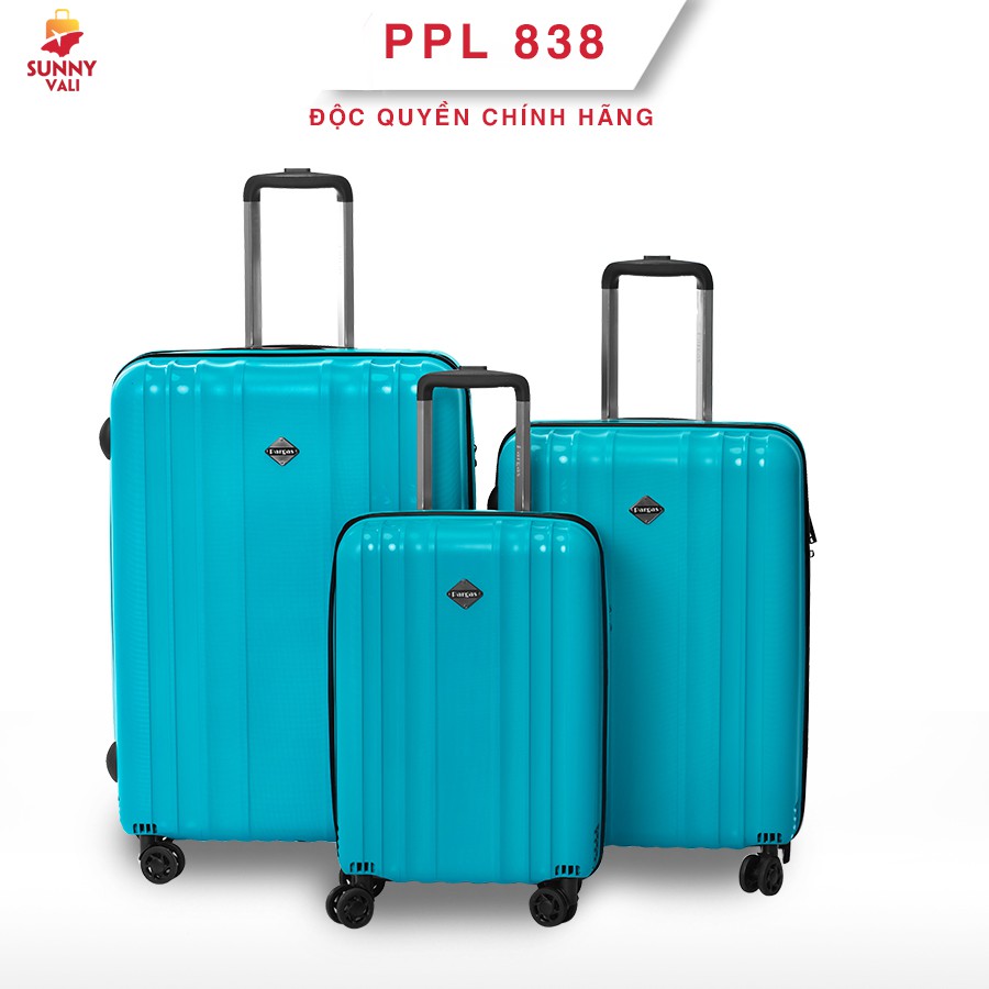 HÀNG THANH LÝ - Vali kéo du lịcH SUNNY PARGAS PPL838 - Nhựa PP chống vỡ tuyệt đối, khóa hải quan TSA (size 20-24)