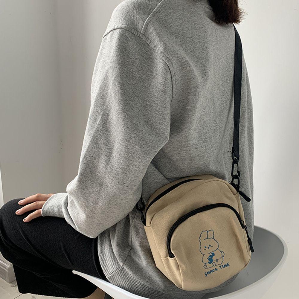Túi Đeo Chéo Canvas Màu Sắc Xinh Xắn Cho Nữ