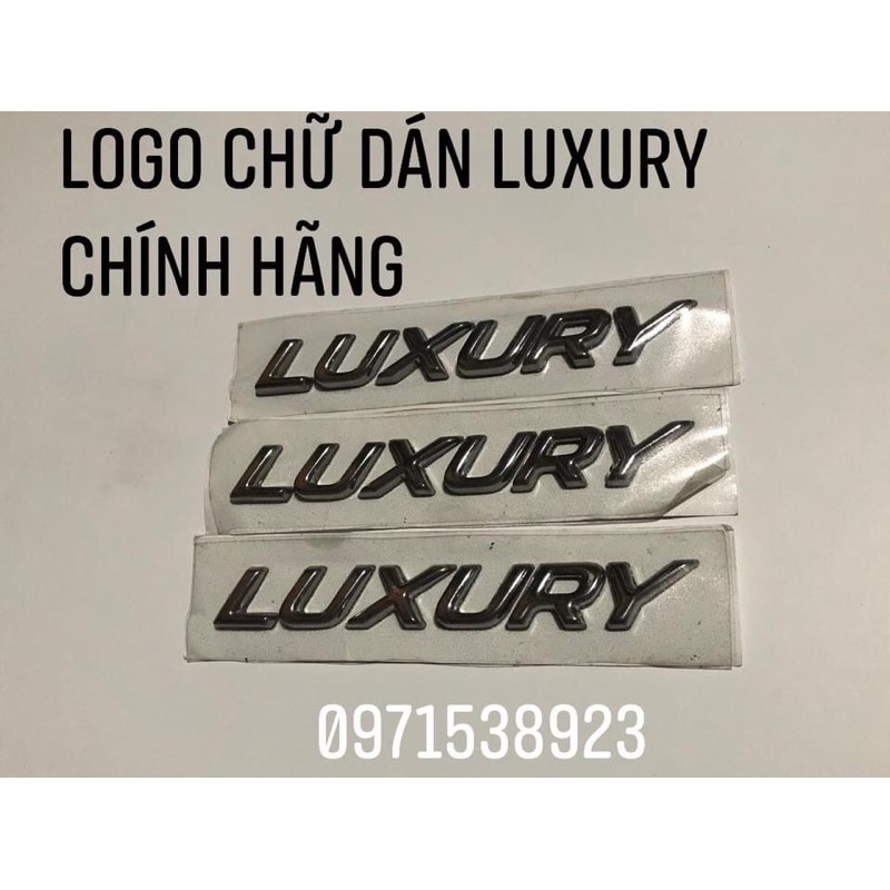 Tem chữ dán đuôi xe LUXURY, DELUXE, SI xịn chính hãng