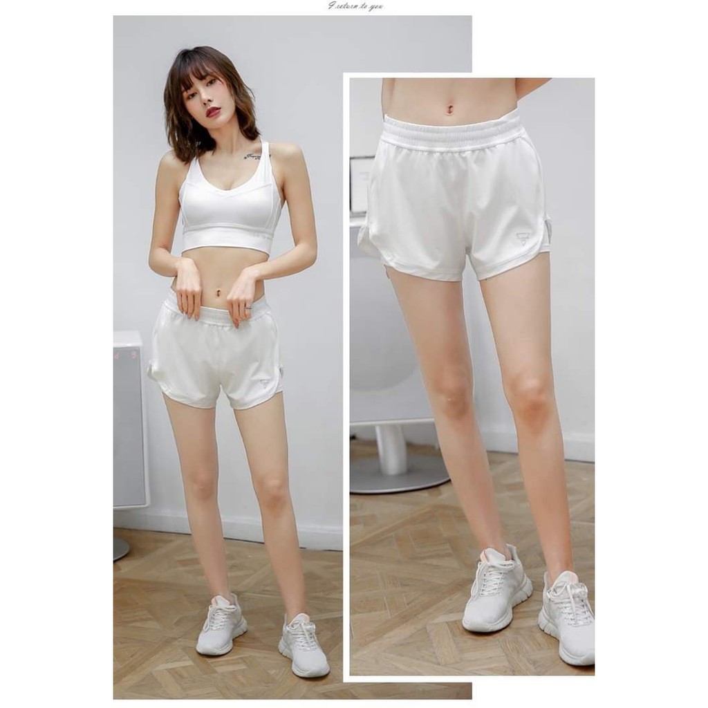 Quần đùi nữ 2 lớp, quần short, quần tập gym yoga | BigBuy360 - bigbuy360.vn
