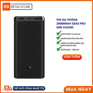 Pin sạc dự phòng 20000mah xiaomi gen 3