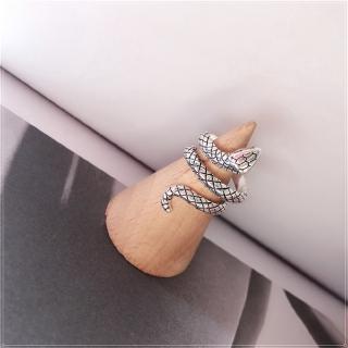 Nhẫn Mạ Bạc Hình Rắn Cá Tính Cho Nữ