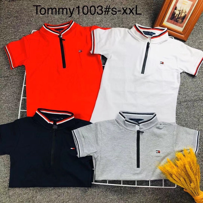 Áo polo thun Quảng Châu bé trai tay viền 10-20kg