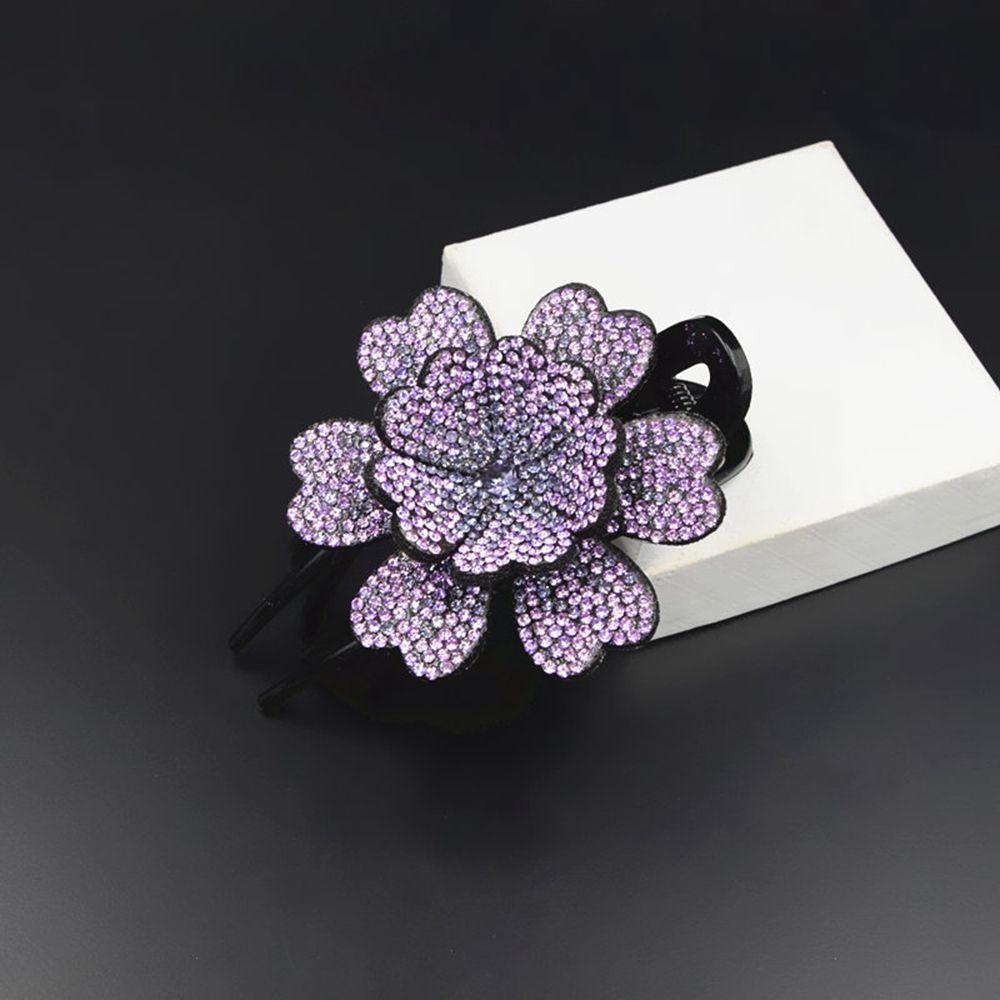 Kẹp Tóc Càng Cua Bằng Resin Hình Hoa Phong Cách Hàn Quốc Đơn Giản