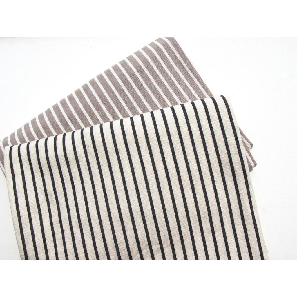 Vải Lanh cotton Mỏng Họa Tiết Kẻ Sọc Hàn Quốc Mã 0302