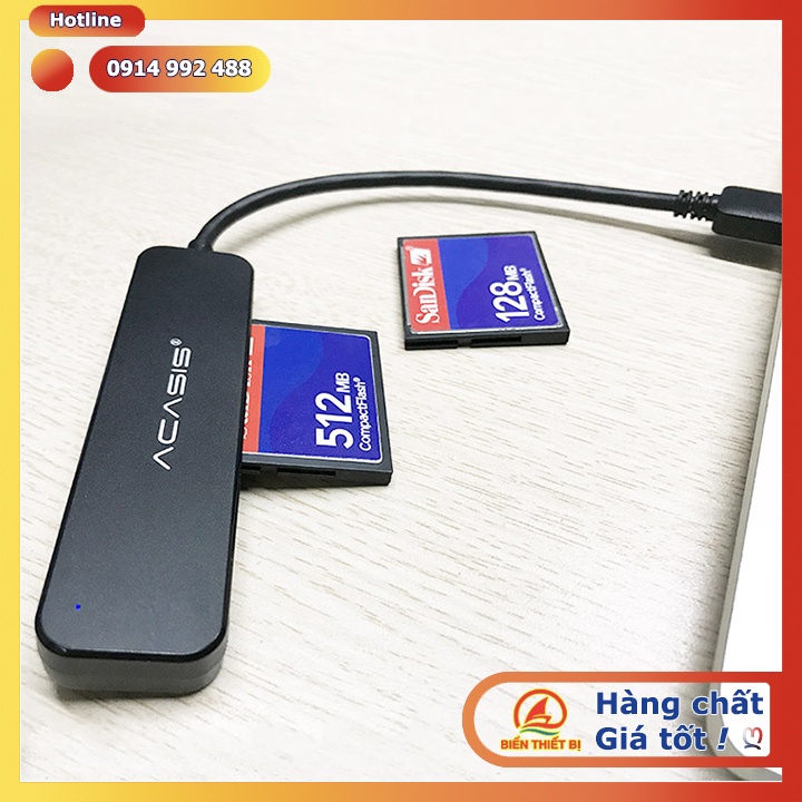 Đầu đọc thẻ đa năng USB 3.0 đọc các loại thẻ nhớ SD MicroSD TF CF MS - Đọc được nhiều thẻ cùng một lúc