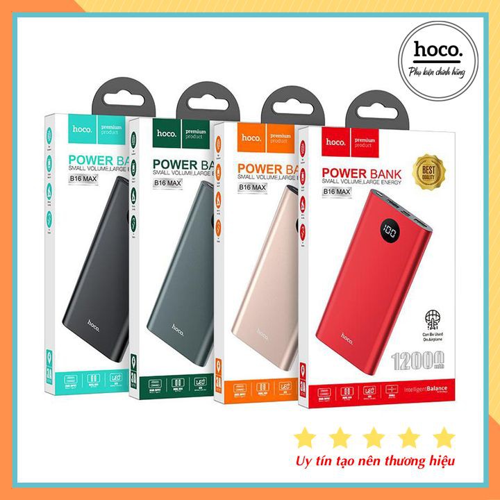 Pin Sạc Dự Phòng Hoco B16 Max 12000Mah Chính Hãng - Bảo Hành 12 Tháng