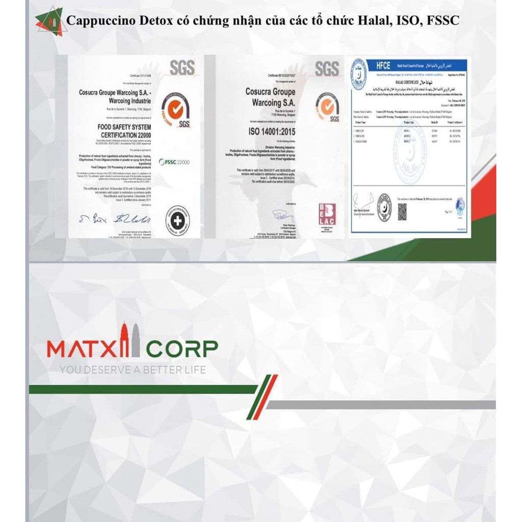 Cà Phê Giảm Cân Cappuccino Detox - Coffee Detox (14 gói x 16g) | BigBuy360 - bigbuy360.vn