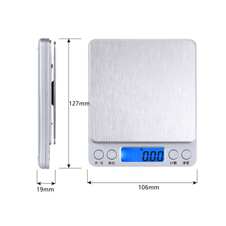 Cân Tiểu Ly 3Kg Chính Xác đến 0.1 gram - Cân Điện Tử Thực Phẩm Cho Nhà Bếp Electronic Kitchen (5kg)