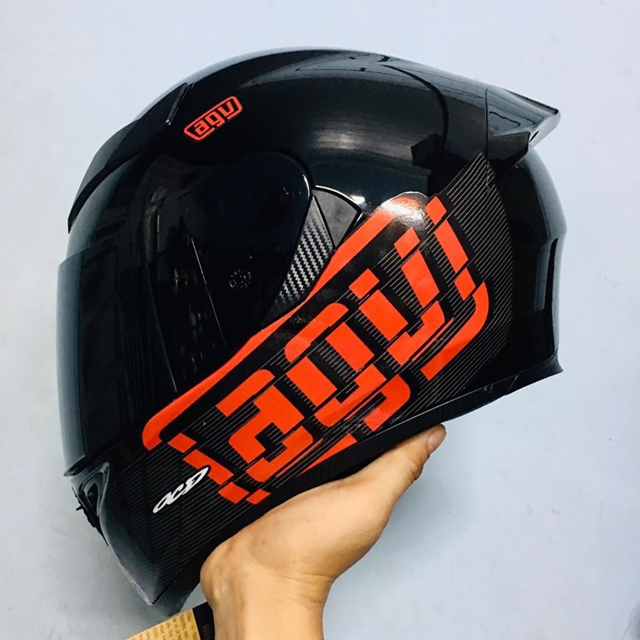 Tem AGV decal dán nón bảo hiểm, laptop, xe máy, nón 3/4 đủ màu,