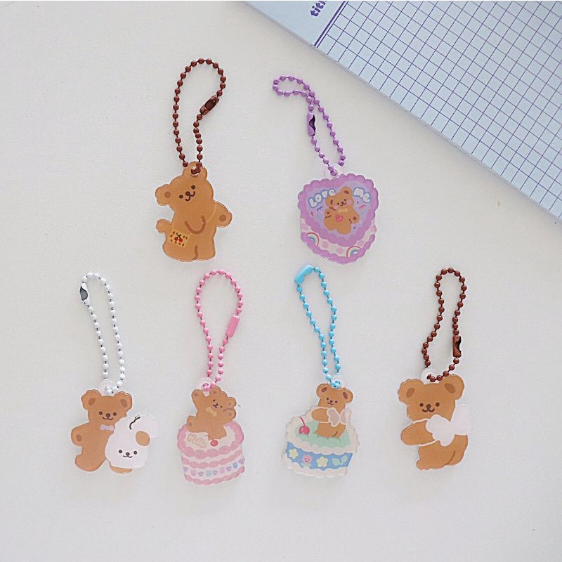 Móc khóa Hình Thỏ, Gấu Dễ Thương/ Làm Keychain, Keyring, Đeo Hook