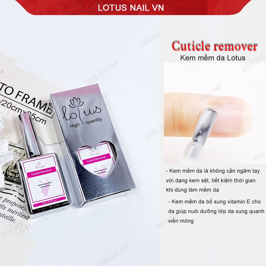 Kem làm mềm da nail Lotus ( Cuticle remover ) Lotus chai 18ml