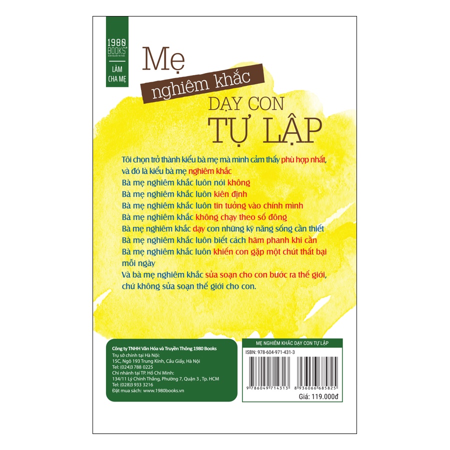 Sách - Mẹ Nghiêm Khắc Dạy Con Tự Lập
