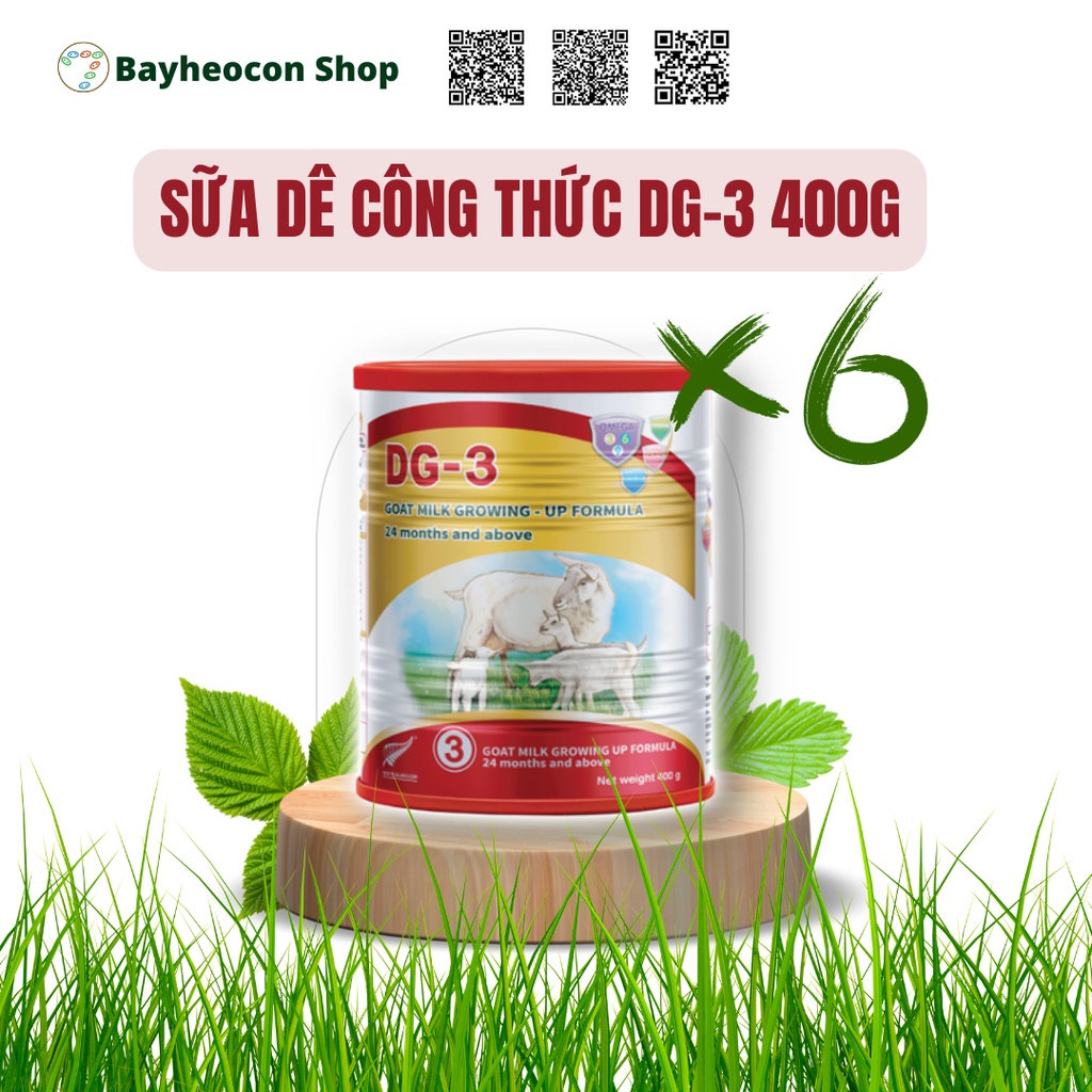 [Date 2025] Bộ 06 lon sữa Dê công thức DG-3 Goat Milk Growing Up Formula 400G