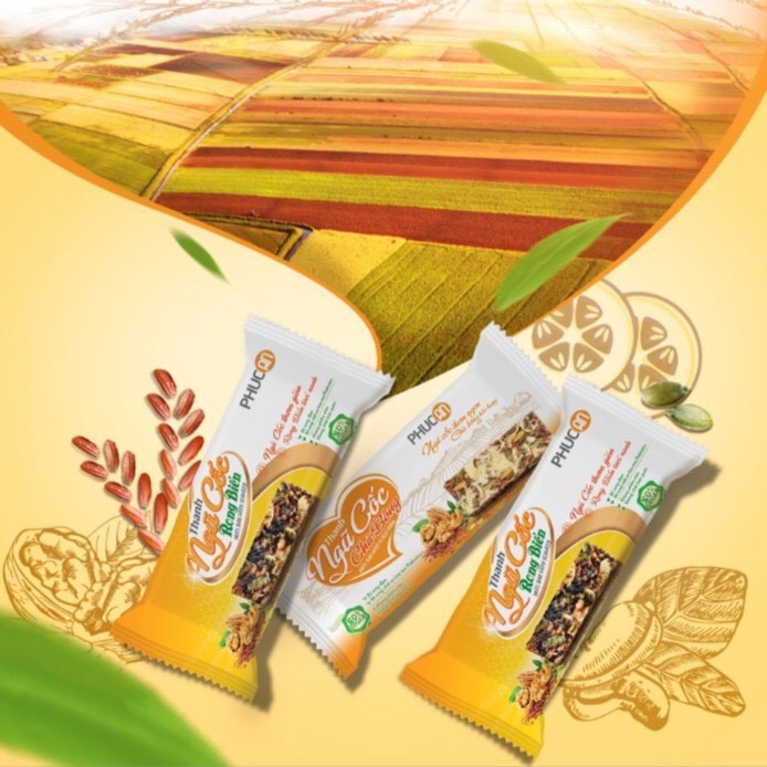 [ Ăn Kiêng ] Thanh Ngũ Cốc Chà Bông Phúc An Ngũ Cốc Thơm Ngon Chà Bông Hảo Hạng - Hộp 100g (5 gói x 20g) | BigBuy360 - bigbuy360.vn