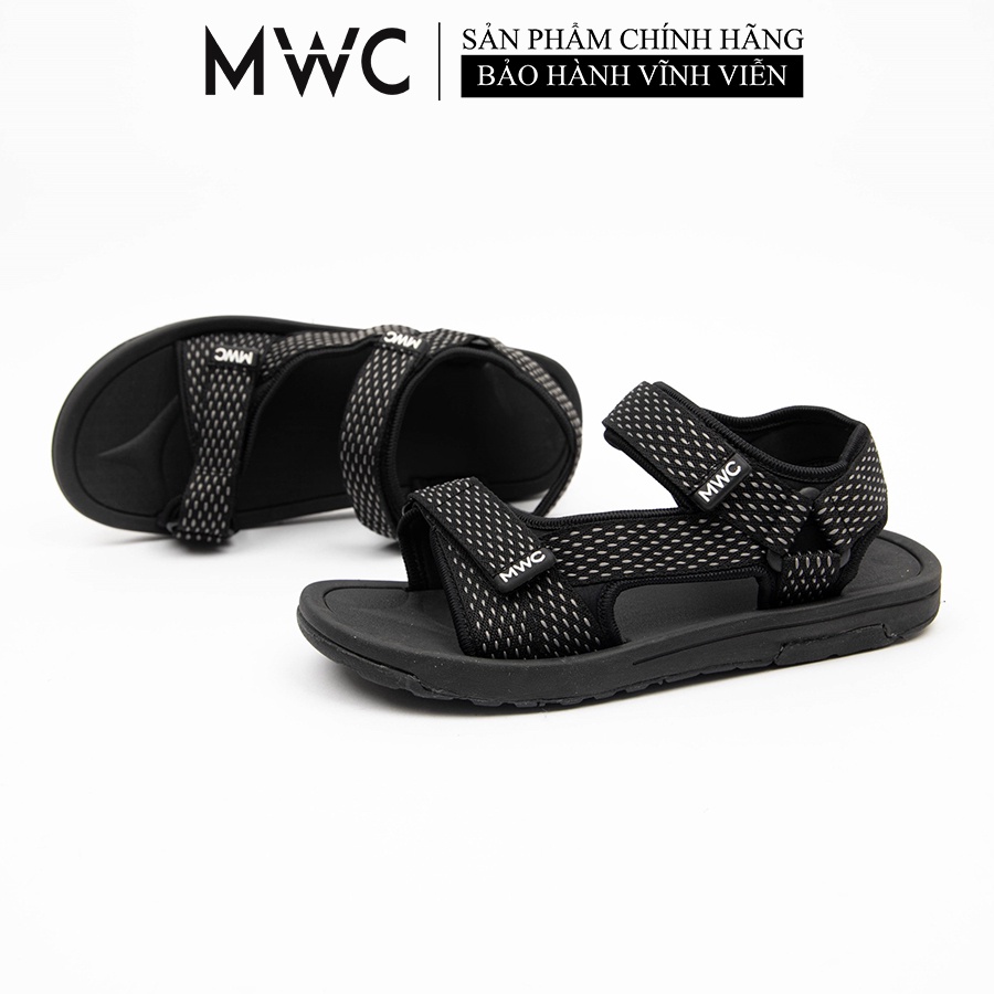 Giày Sandal Nam Quai Ngang MWC Thoáng Khí Êm Chân Phù Hợp Mọi Lứa Tuổi 2 Màu Đen Xám NASD 7054