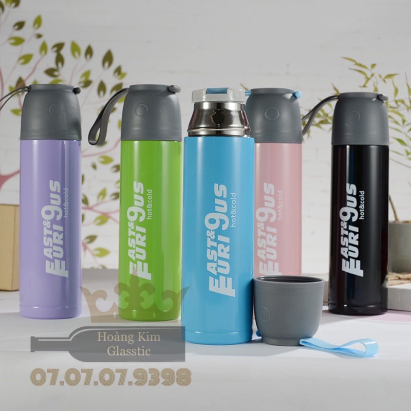 BÌNH GIỮ NHIỆT FAST&amp; FURIUS INOX CAO CẤP 500ml