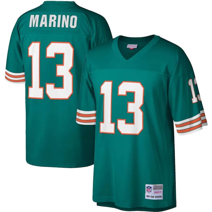Miami Dolphins NFL Áo Thun Bóng Đá Marino Thomas Jersey Thể Thao Unisex Cỡ Lớn Phong Cách Retro