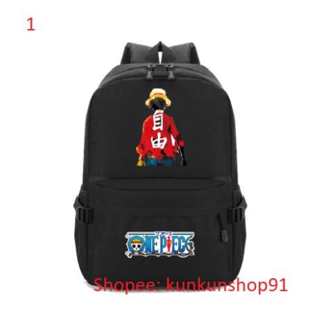 Balo Đen ONE PIECE Mũ Rơm Siêu Chất