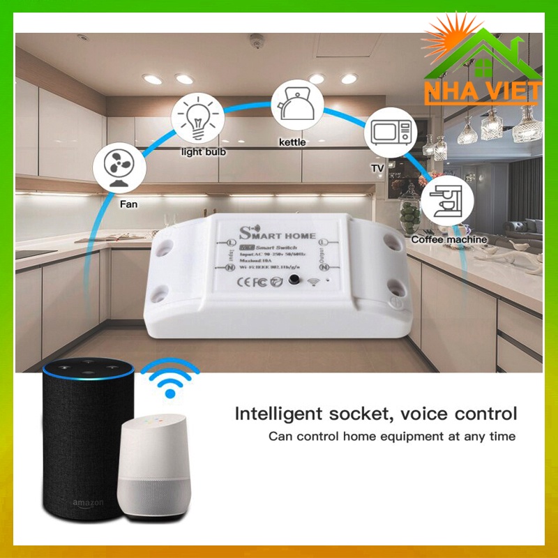 Công tắc wifi tuya hẹn giờ thông minh điều khiển từ xa bằng điện thoại