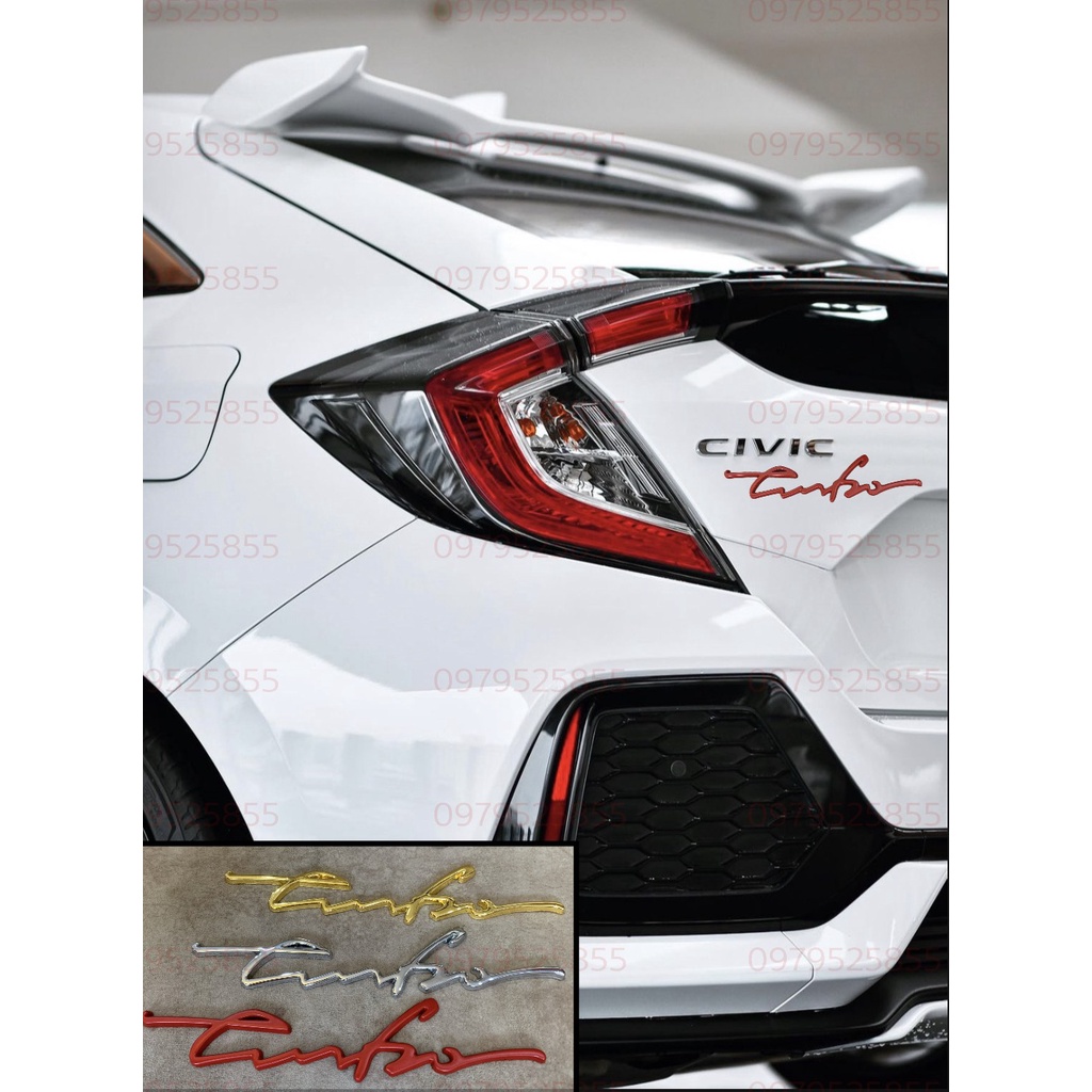 1 TEM NHÔM DÁN XE- SPORT- TURBO