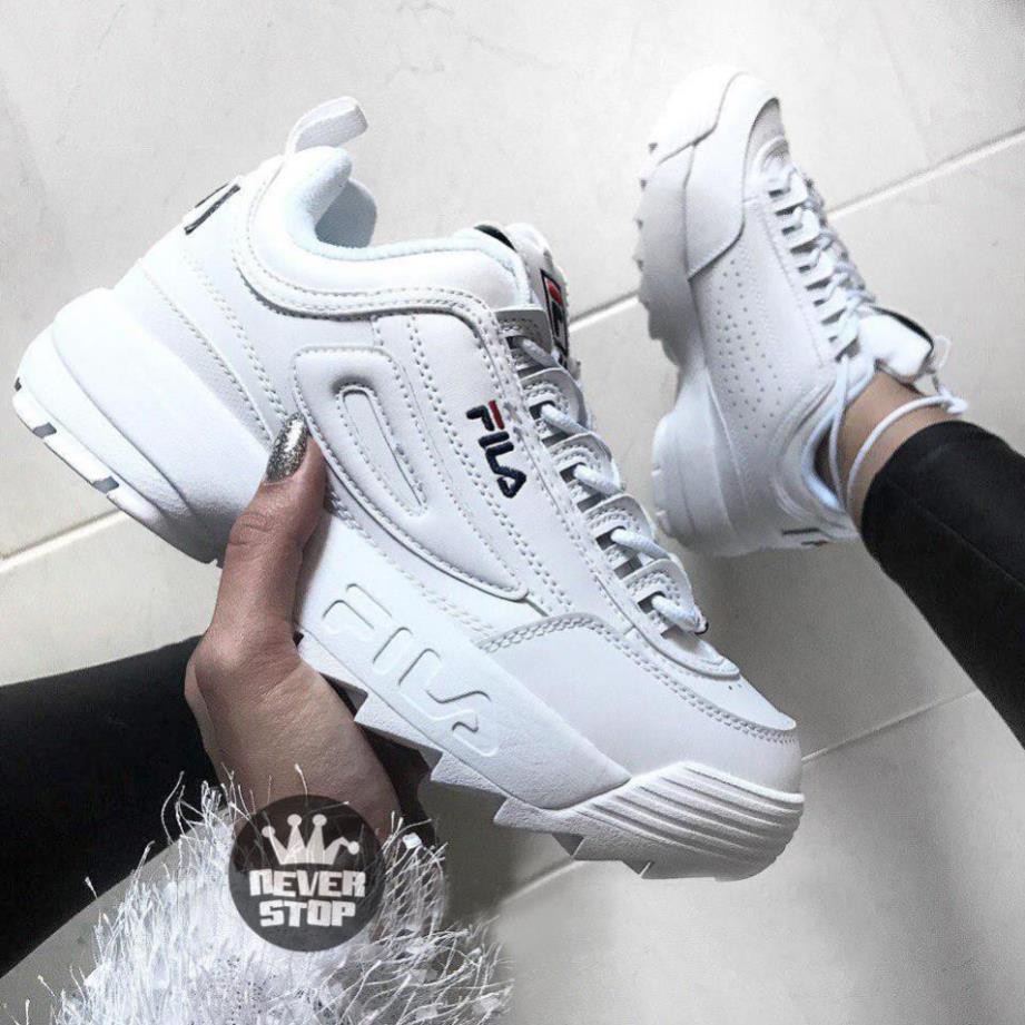 Giày HOT Giày nam nữ FILA DISRUPTOR 2 TRẮNG fullsize couple hàng chuẩn đẹp giá tốt | NeverStopShop.com 2020 x '\ -h11