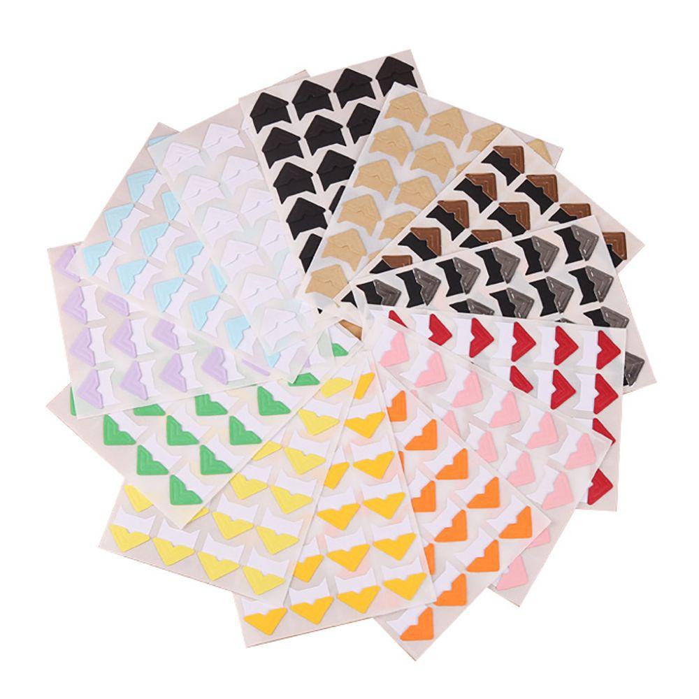 Sticker Giấy Kraft Dán Góc Phong Cách Retro 14 Màu Để Trang Trí Sổ Tay