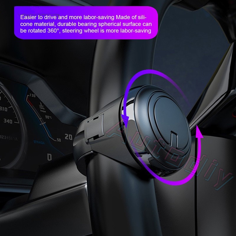 Núm Xoay 360 Độ Gắn Vô Lăng Xe Hơi Tiện Dụng