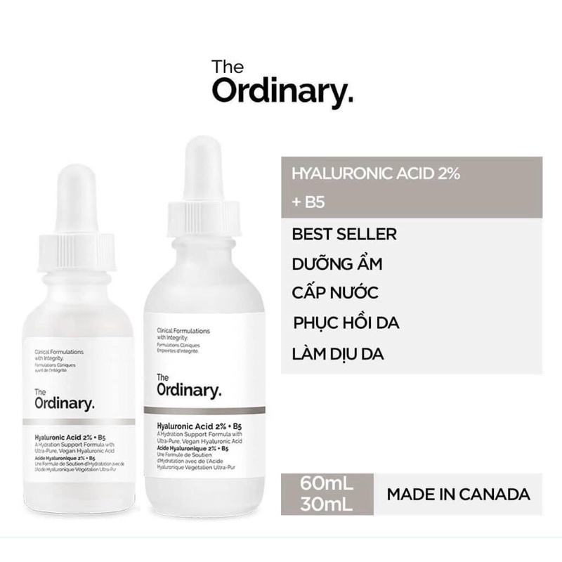SERUM CẤP NƯỚC PHỤC HỒI DA HYALURONIC ACID 2% + B5