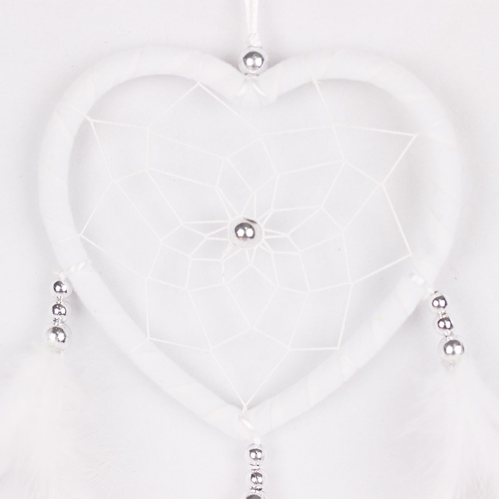 Dreamcatcher Phối Lông Vũ Màu Trắng Độc Đáo Trang Trí Nhà Cửa