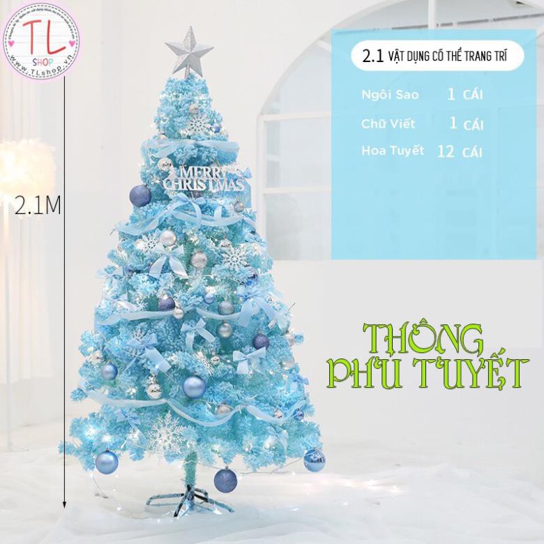 CÂY THÔNG NOEL TRANG TRÍ MÀU XANH BIỂN