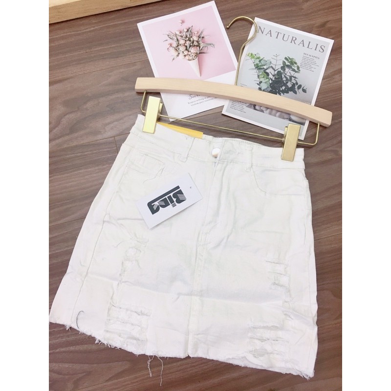 [ Mã FAMAYWA giảm 10K đơn 50K] Quần short bò giả váy shynstores cào rách siêu hot màu đen trắng | BigBuy360 - bigbuy360.vn