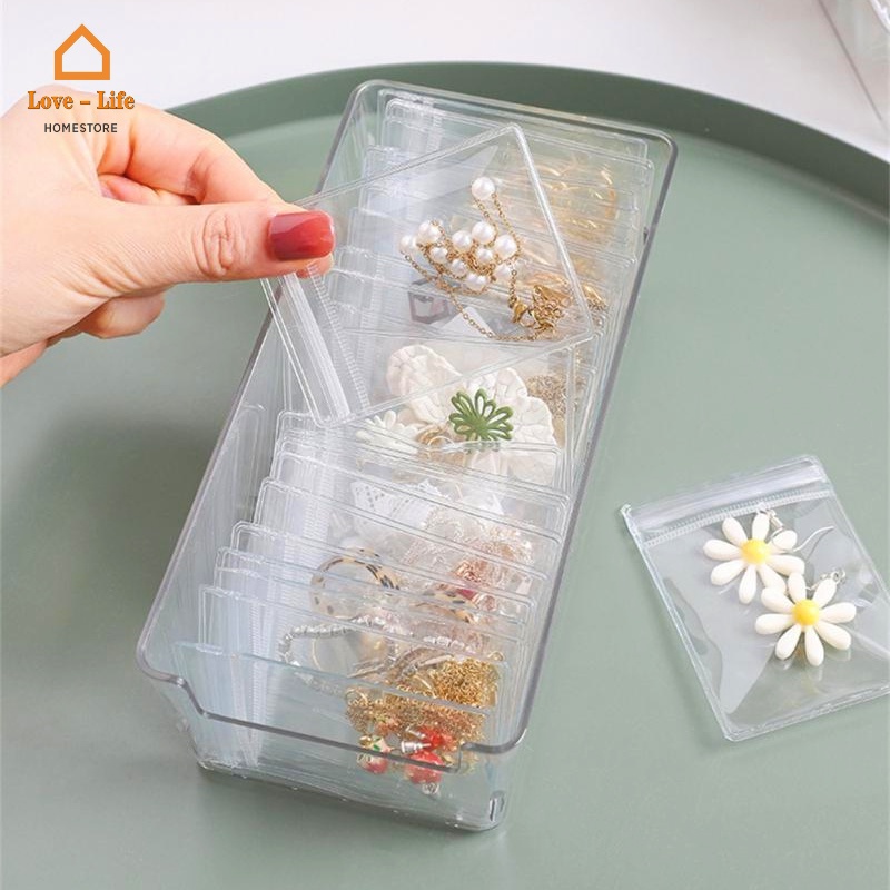 Hộp Đựng Trang Sức Trong Suốt Chống Oxy Hóa Có Khóa