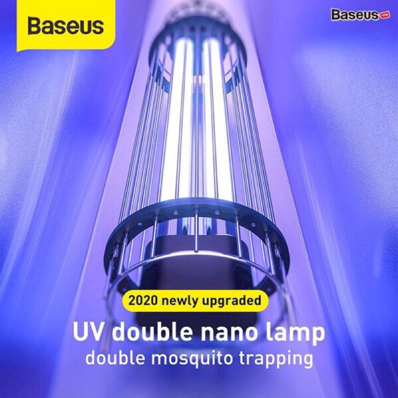 Đèn Bắt Muỗi,Máy Diệt Côn Trùng Bằng Công Nghệ Tia UV Baseus 18W - 4000V, Kháng Nước IPX4 Sử Dụng Ngoài Trời