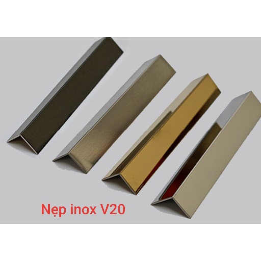 Nẹp inox chữ V10 [ inox 304 ] Dùng trong ốp góc cạnh cột nhà, che khuyết điểm những điểm bị sứt mẻ