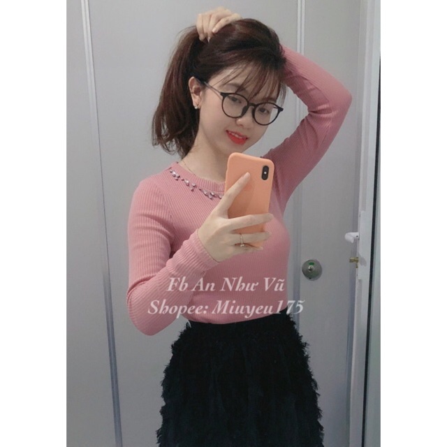 [SẴN] Áo len đính hạt HM - Authentic