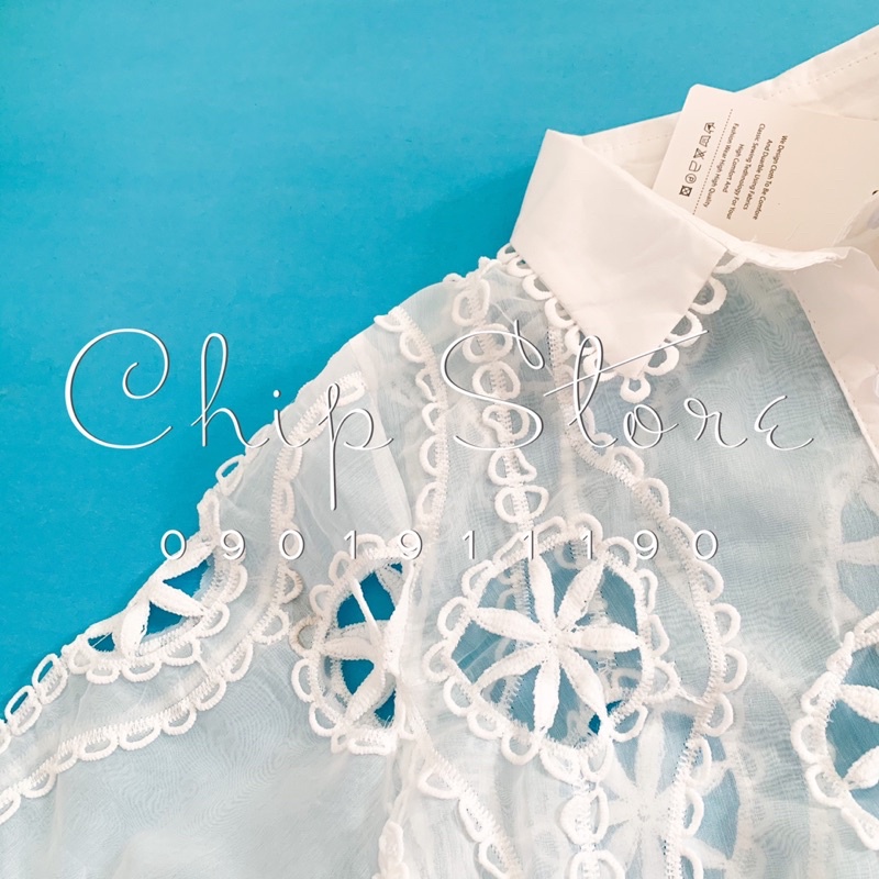 ÁO SƠMI ORGANZA CAO CẤP HOA THÊU KOREA HÀNG CHUẨN - ORDER