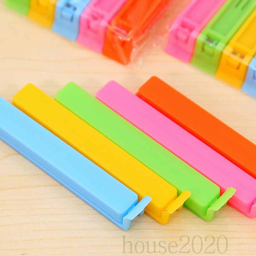 Set 10 Kẹp Miệng Túi Trà Bằng Nhựa Màu Sắc Ngẫu Nhiên 2020