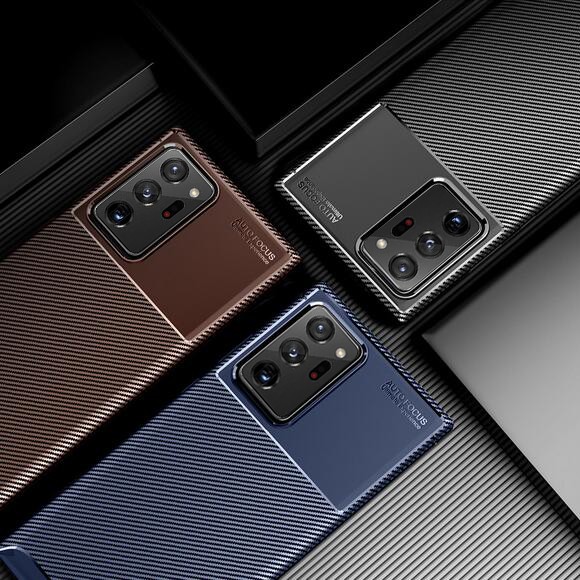Ốp Điện Thoại Dẻo Họa Tiết Sợi Carbon Mỏng Nhẹ Chống Sốc Cho Samsung Galaxy Note 20 / Ultra 5G