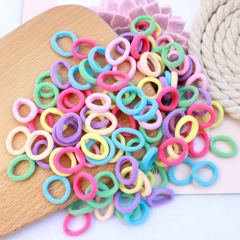 Set 50 Dây Chun Buộc Tóc Nhiều Màu Sắc Xinh Xắn Cho Bé Gái