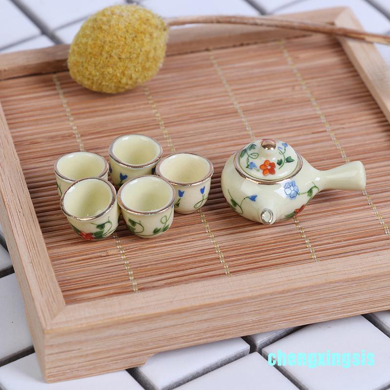 1 Bộ Ấm Trà Tỉ Lệ 1: 12 Trang Trí Nhà Búp Bê