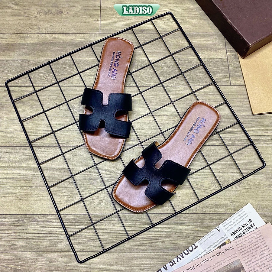 Dép nữ quai ngang chữ H siêu hot da lì sang chảnh LADISO TT377