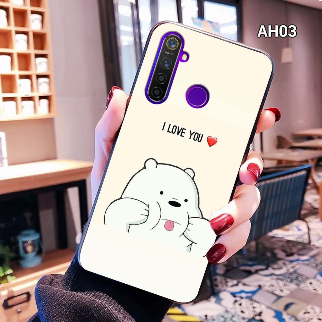 Ốp lưng Realme 5 - Realme 5i - Realme 5 Pro in hình gấu We bare bears siêu dễ thương