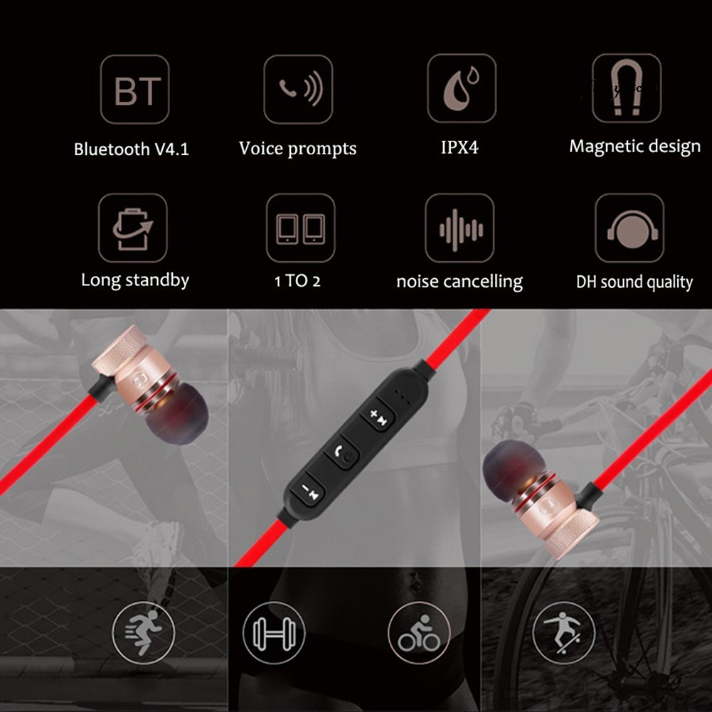 Tai Nghe Nhét Tai Thể Thao Kết Nối Bluetooth Fs + Y10 Kèm Mic Thoại