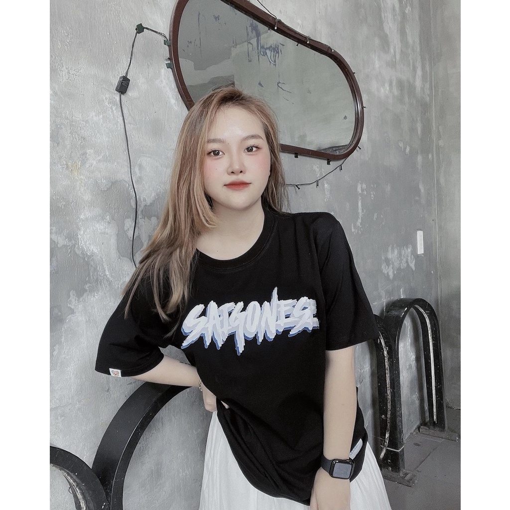 Áo Thun Phông Unisex SGES Saigonese Bassic Cổ Tròn Họa Tiết Form Rộng Dáng