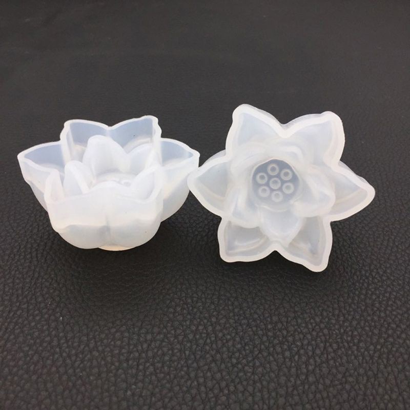 Khuôn Nhựa Resin Làm Trang Sức Hình Hoa Sen Lớn 3d