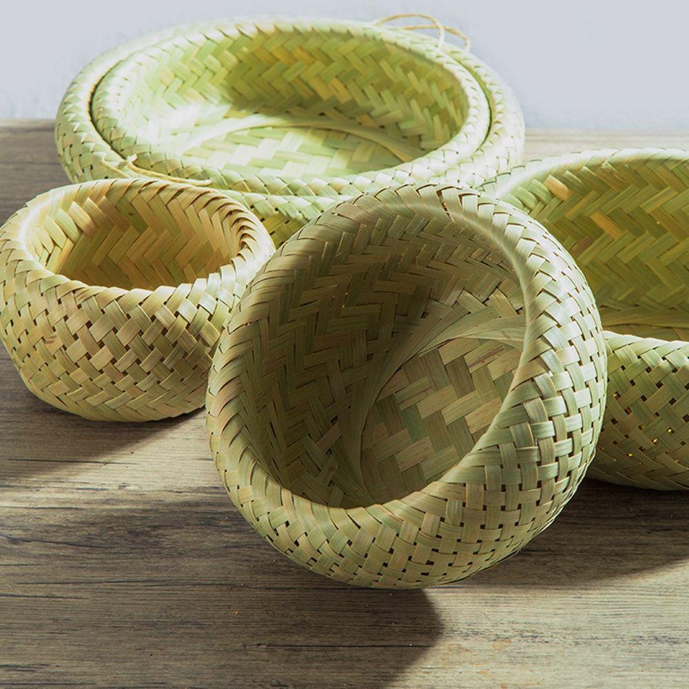 Giỏ Tre Đan Hai Tầng Phong Cách Bohemian Đựng Đồ Ăn Vặt Cho Chim