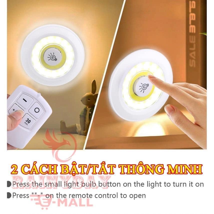 Bộ 3 đèn led điều khiển từ xa BỘ 3 ĐÈN MINI THÔNG MINH CÓ ĐIỀU KHIỂN